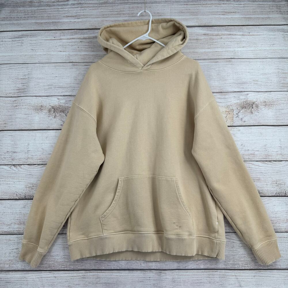 Friend and Folk Heavyweight Hoodie Sweatshirt Adult XL Tan Beige Made‎ in USA